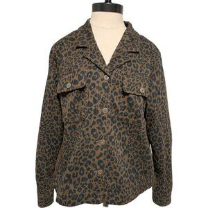 SANCTUARY X ANTHROPOLOGIE Brown & Black Cheetah Print Jacket -‎ Size M